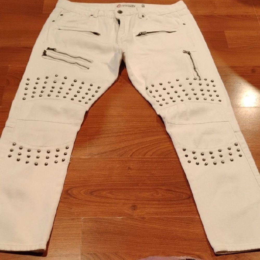 White Studded Men's Pants
